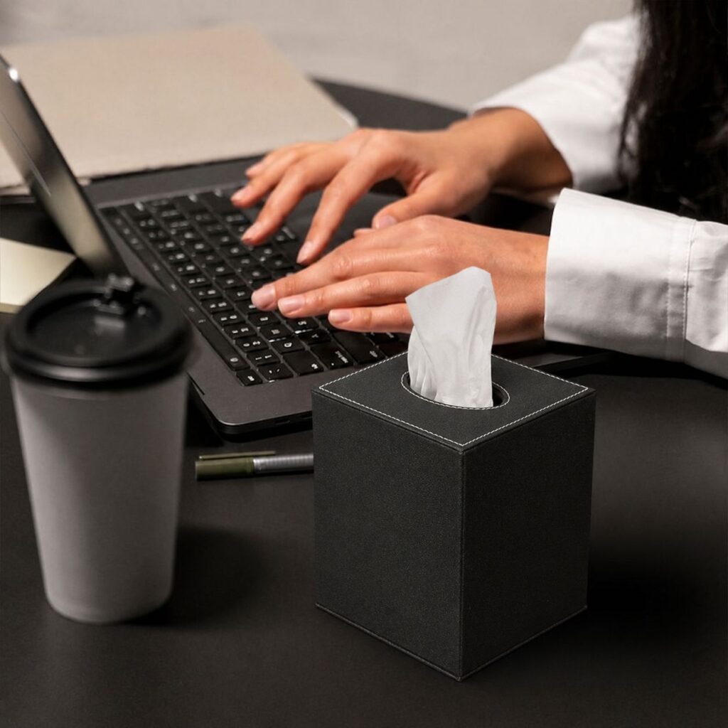 Black Tissue box