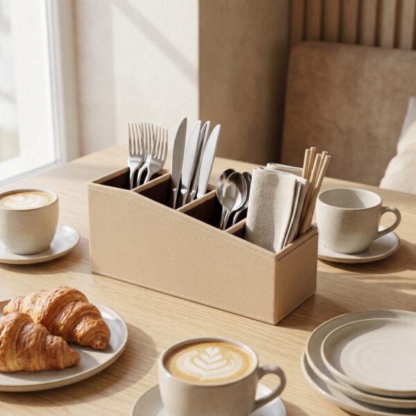 Multipurpose Cutlery Stand - Beige