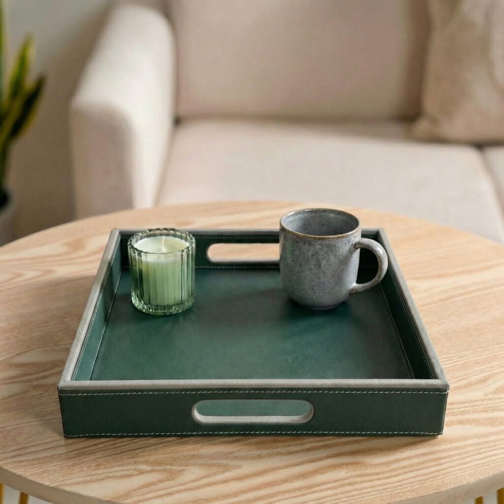 Square- 2 psc- Dark Green