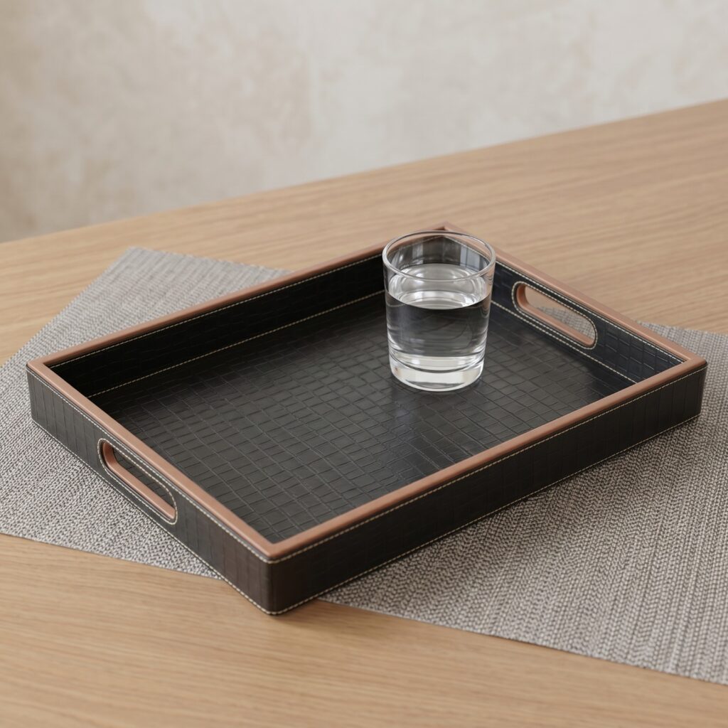 Rectangle 3 psc- Black Croco