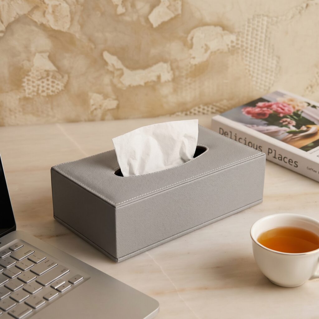 Rectangle Tissue Box- Grey