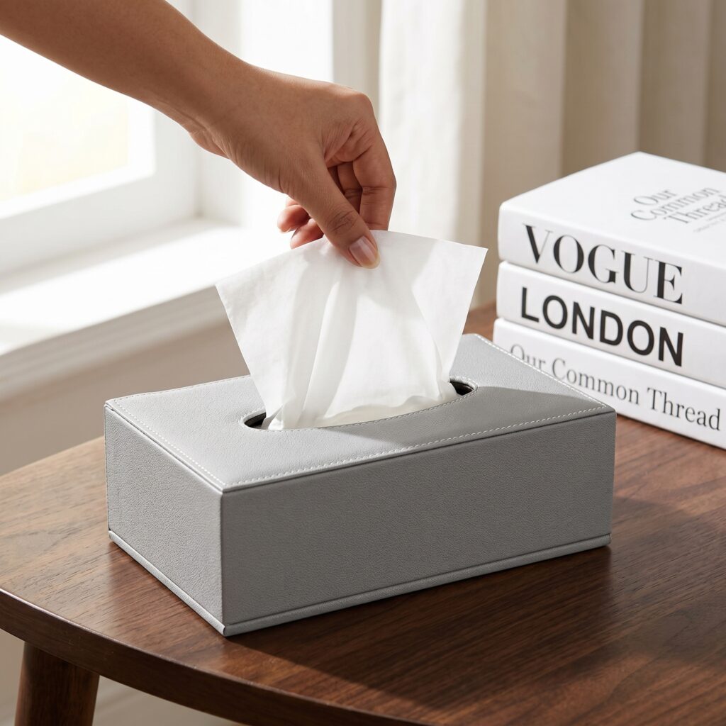 Rectangle Tissue Box- Grey