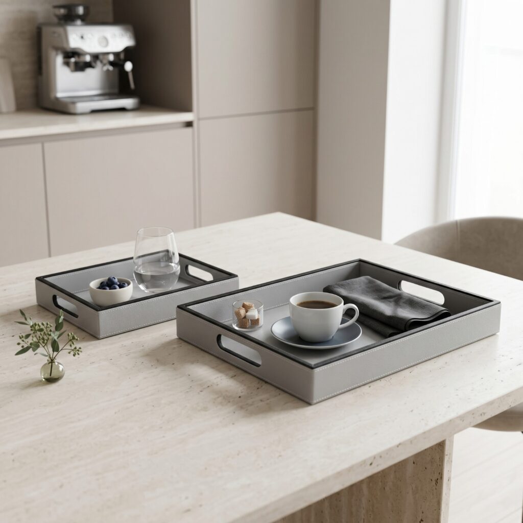 Signature Rectangular Trays (Set of 3) - Grey