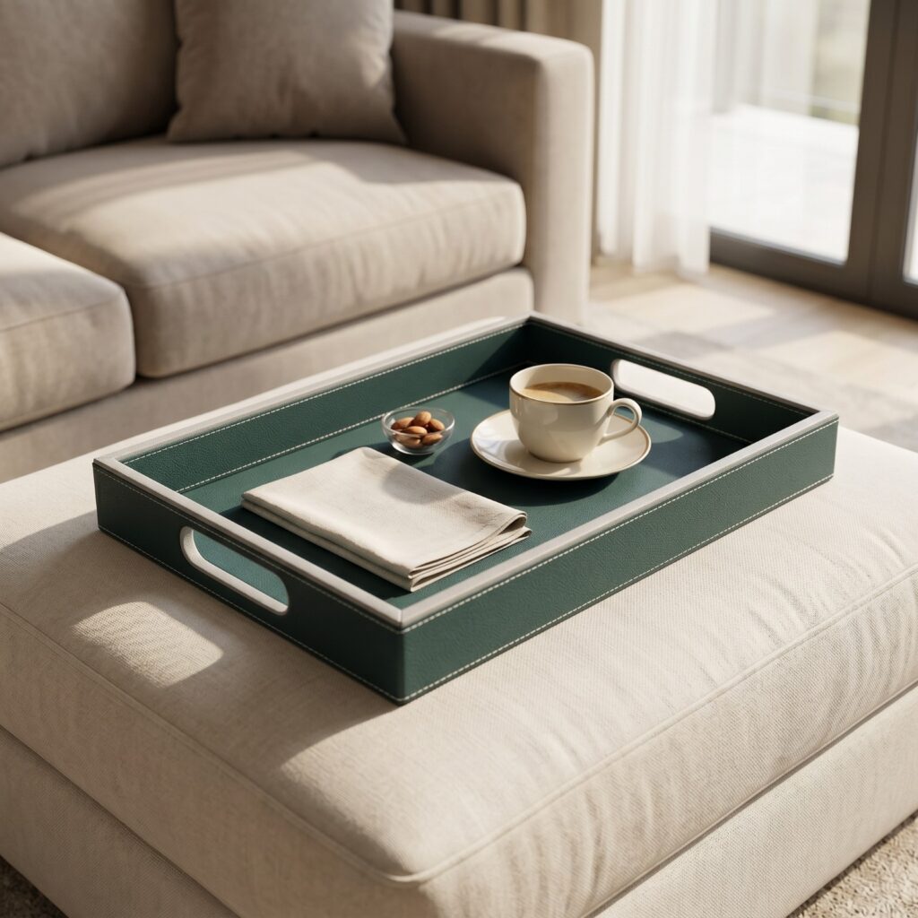 Signature Rectangular Trays (Set of 3) - Dark Green