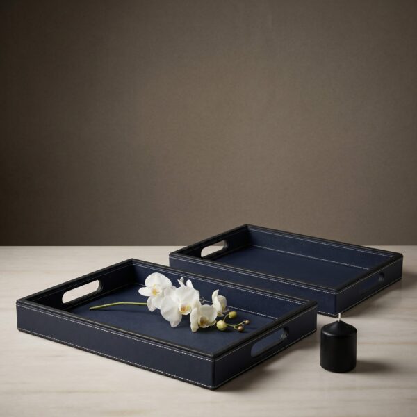 Signature Rectangular Trays (Set of 3) - Blue